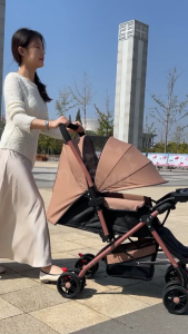 Xe đẩy 2 chiều nằm ngồi gấp gọn cho em bé sơ sinh 1 2 3 4 tuổi Premium MySun