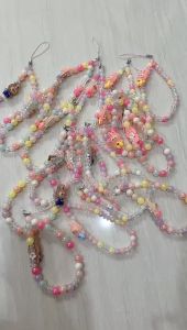 FH LABUBU TALI HP / NEW LABUBU TALI HP IMPOR / GANTUNGAN LABUBU HP LANYARD /MANIK MANIK BULAT TALI / GELANG TANAN WARNA WARNI / STRAP HP MANIK MANIK HP / NEW LABUBU