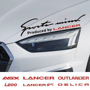 1PCS Car Lamp Eyebrow Decal Sticker for Delica L200 Galant Colt Asx Outlander Triton Lancer Pajero Eclipse Ralliart