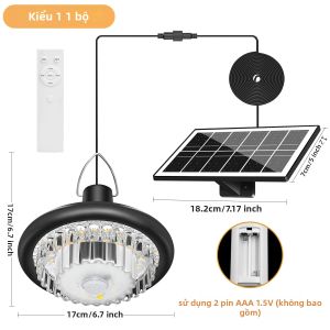 Đèn LED Năng Lượng Mặt Trời Trang Trí Sân Vườn IP65 Chống Nước Thiết Kế Pha Lê Đèn Treo Ngoài Trời Có Thể Điều Chỉnh Dành Cho Chuồng Trại Chòi Nghỉ - Đèn Năng Lượng Mặt Trời Kiểu Art Deco