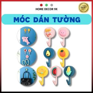 Móc Treo Đồ Móc Dán Tường Đa Năng Tiện Dụng Siêu Dính Hoạt Hình Dễ Thương Mẫu Ngẫu Nhiên