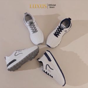 Luxus Yura Sepatu Sneakers Simpel Polos Putih Wanita LX3081
