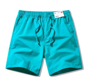 URBAN PIPE (7212) Plain Shorts For Men Knee-Length 100% Cotton Drawstring Short
