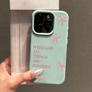 Pink Bow Letter Phone Case For iPhone 17 17 Pro Max 16 15 13 Silicone For iPhone 16 Pro Max 12 11 14 Air Cover Funda Shockproof