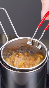 Panci Penggorengan Kentang Deep Fryer 4in1 Multi Stainless Steel 9011 Saringan Minyak dan Capitan Makanan Multifungsi