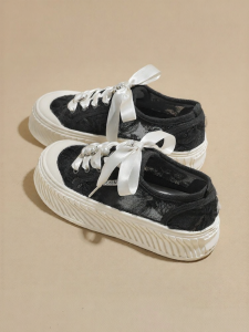Josiny | Breathable Lace Black Casual Shoes