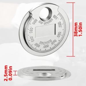 1/2/5pcs Convenient Coin Shaped Spark Plug Gap Measuring Tool Suitable For Automotive Tools Ranging From 0.6-2.4mm