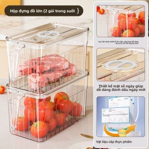 ASCOR | Hộp Lưu Trữ Tủ Lạnh Dùng cho Thực Phẩm để Sắp Xếp Rau Quả và Trứng