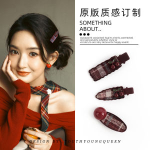 Fashionable Cherry Hair Clip Side Bangs New Year Womens Style Atmosphere Feeling Hair Accessories Christmas Headwear