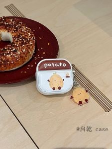 Cute Cartoon Girl Heart Ins Style Jellycat Small Potato Pendant Airpods4/3 2Pro Wireless Bluetooth Leather Protective Case for Apple