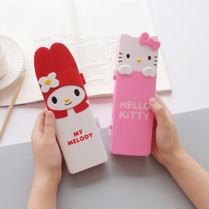 Kitty Cat Melody Shape Plastic Stationery Storage Box Cute 3D Pen Case Cultural Business Supplies Daily Learning Materials