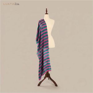Khăn Choàng Cổ Lụa Bích Phượng Linh Luata Silk Họa Tiết Sọc Phối Màu Cao Cấp Quà Tặng Tinh Tế
