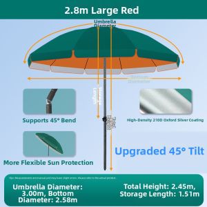 TONGGUMO | Outdoor Adjustable Large Foldable Parasol