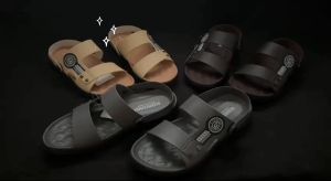Sandal Pria Keren Kekinian Kulit Sintetis Sendal Selop Pria Dewasa Style Korea G-02 Elvredo