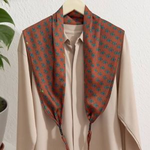 Orange Horse Silk Scarf Womens Triangle Waist Scarf Neck Scarf Shoulder Wrap Belt with Jeans Waist Scarf Accessory Versatile