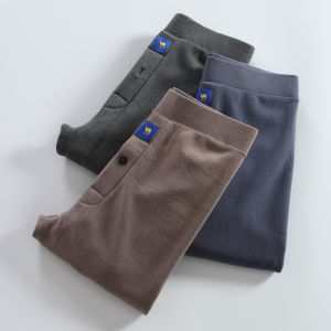 Thickened down Trousers Couples Warm Pants Fleece Lined Autumn Bottom Wear Anti Freezing Heavy Duty Long Trousers