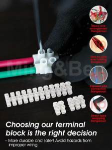 1/5/10Sets Screw Type Quick Connect Terminal 450V 32A 12-Pos Wire Connectors Universal Reusable No Soldering PA66 Terminal Block