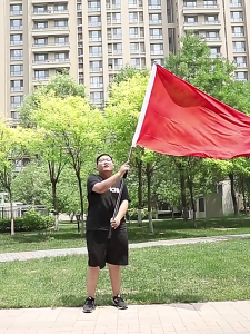 Two-handed flagpole Telescopic Hand Held Flag Pole Hand crank flagpole Telescopic thickened flagpole