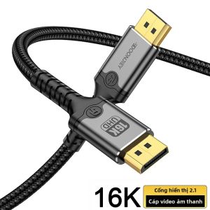 Cáp DisplayPort 2.1 16K 60Hz 10K 120Hz 80Gbps HDR Video Âm Thanh Cho Laptop TV Xbox Máy Chiếu Màn Hình - Cáp DP 1.4 Tốc Độ Cao