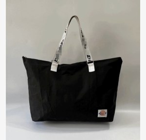 Dickies Logo Print White Handle Spacious Shoulder Tote Bag (Black) *Jap Mag GWP*