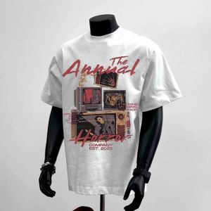 Áo Thun Cotton Nguyên Chất Thời Trang Nam Cổ Tròn Tay Ngắn in Họa Tiết Cổ Điển Thường Ngày Mùa Hè Đa Năng Thoải Mái
