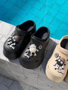 DIY Handmade Chunky Sandals for Women 2025 Thick Soft Sole Selipar Sildes Filp-Flops