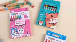 KRAYON PASTEL ISI 6 8 DAN 12 UKURAN MINI MOTIF KAPIBARA PANDA DAN KARTUN LAINNYA LUCU IMUT