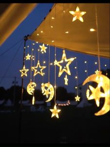 ไฟประดับม่านหมู่ดาวดีไซน์น่ารัก 3.5m 2.5m 3 ประดับ ร้าน สีขาว-สีวอมไวท์-สีรวม ปังที่สุดพิเศษ 8 จังหวะ ไฟตกแต่ง ไฟประดับตกแต่ง