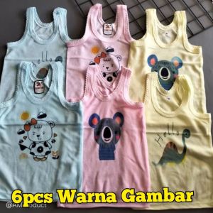 12pcs Singlet Anak laki-laki 1-10tahun S M L XL terlaris/6pcs Kaos dalam anak TK/SD motif Gambar terlaris/6pcs Singlet Anak Cewek 1-8tahun Terlaris cod