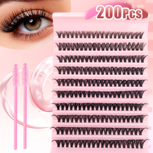 Bộ Dụng Cụ Nối Mi Cao Cấp 200/800 Sợi Mi Giả Tái Sử Dụng 8-16mm 30D-60D 30D 40D 50D 60D Dành Cho Người Mới Bắt Đầu Chiều Dài 8mm Chất Liệu Nhựa Đen