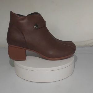 Mewah Kerja Korea Cantik Kulit Sepatu Martin Boots Wanita Cewek PDH Kuliah Klasik Santai Resleting Hak Tinggi Nyaman 234