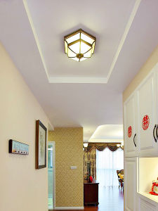 GELAIYA | American European Style Indoor Outdoor Ceiling Light Copper