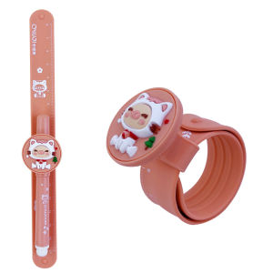 Childrens Toy Plastic Tape Measure Soft Ruler Snap Bracelet Neutral Pen Watch Kindergarten Gift Cartoon Brand Office Supplies