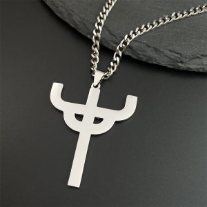 Mặt Dây Chuyền Thánh Giá Bằng Thép Không Gỉ Phong Cách Gothic Judas Priest Dành Cho Nữ Màu Bạc Kiểu Dáng Thời Trang Chuỗi Thánh Giá