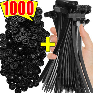 10-1000PCS Self-Locking Nylon Cable Ties Adjustable Zip Ties for Car Repair DIY Home Office Gardening Organizing Wires