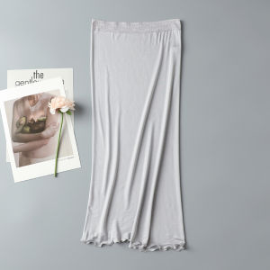 High-Grade Silk Knitting Lace Lace Skirt Mulberry Silk Minimalist Base Six-Point Nightdress Easiest for Match Underdress