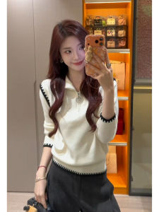 Thickened High Collar Sweater Coat Womens Autumn Winter New Style Half Zipper Warm Lazy Knitted Top Loose Fit Long Sleeve