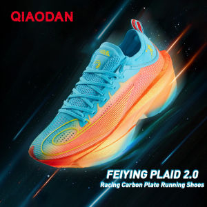 Qiaodan Feiying Plaid 2.0 Men Running Shoes Professional Marathon Racing Carbon Plate QDB023252290