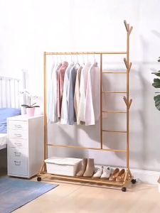 ราวตากผ้า 50/60/80/100cm ราวเเขวนเสื้อผ้า ราวตากผ้าไม้ ราวแขวนเสื้อไม้ ราวแขวนเสื้ออเนกประสงค์ ที่แขวนกระเป๋า ราวตากผ้าไม้ ราวเเขวน ราวตากผ้า คอมพิวเตอร์ LT ที่โชว์