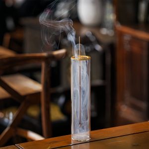 ผู้ถือธูปสําหรับ Sticksโมเดิร์นธูป-Stick Burner ผู้ถือที่ถอดออกได้แก้ว Ash Catcher สําหรับตกแต่งบ้านโยคะสมาธิ