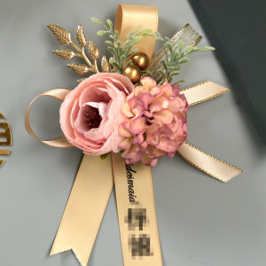 Guest Brooch Bridegroom Bride Wedding Corsage Parents Family Full Set Boutonniere Wedding Groomsman and Bridesmaid Wrist Flower