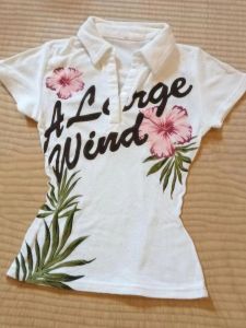 Retro Phong Cách Cổ Điển Mỹ Áo Thun Cổ Polo Tay Ngắn In Hình Ôm Vừa Vặn Áo Thun Nữ Mùa Hè Thiết Kế Phong Cách Hàn Quốc Hoa Văn Sáng Tạo