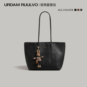 UR Large Capacity Versatile Tote Bag Womens Casual Retro Handbag Commuter Fashionable Outdoor Bag Single Shoulder Bag