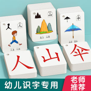 Preschool Pictographic Literacy Cards 3000 Characters Childrens Chinese Characters 3-6 Years Old Early Education Fun Recognition Cards Baby Enlightenment