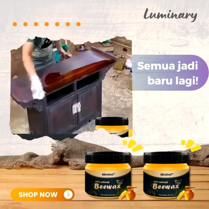 Beewax Wood Seasoning Polish Pengkilap Kayu Furniture Kitchen Set