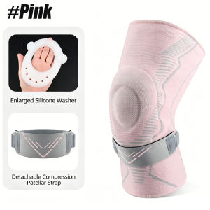 1PCS Men & Women Knee Compression Brace Knee Sleeve with Patellar Gel Pad and Removable Patella Stabilizing Strap