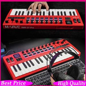 M-VAVE | M-VAVE SMK-37 PRO 37-Key USB MIDI Controller with 16 RGB Pads & 8 Knobs Supports Software Operation for WINDOWS MAC IOS Android