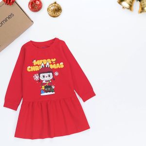 Váy bé gái Capybara Bomines Đầm cotton tay dài cho bé 3-12 tuổi 14-36kg DTDCAPYXMNUD