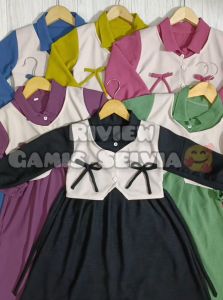 Selvia Dress Muslim Anak Perempuan Model Gamis Rompi Terbaru Usia 1-12 Tahun