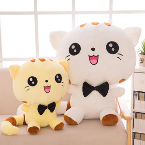Hot Sale 20cm Childrens Cute Big Face bow tie Cat Plush Toy Doll Soothing Doll Doll Pillow Baby Favorite Birthday Christmas Gif